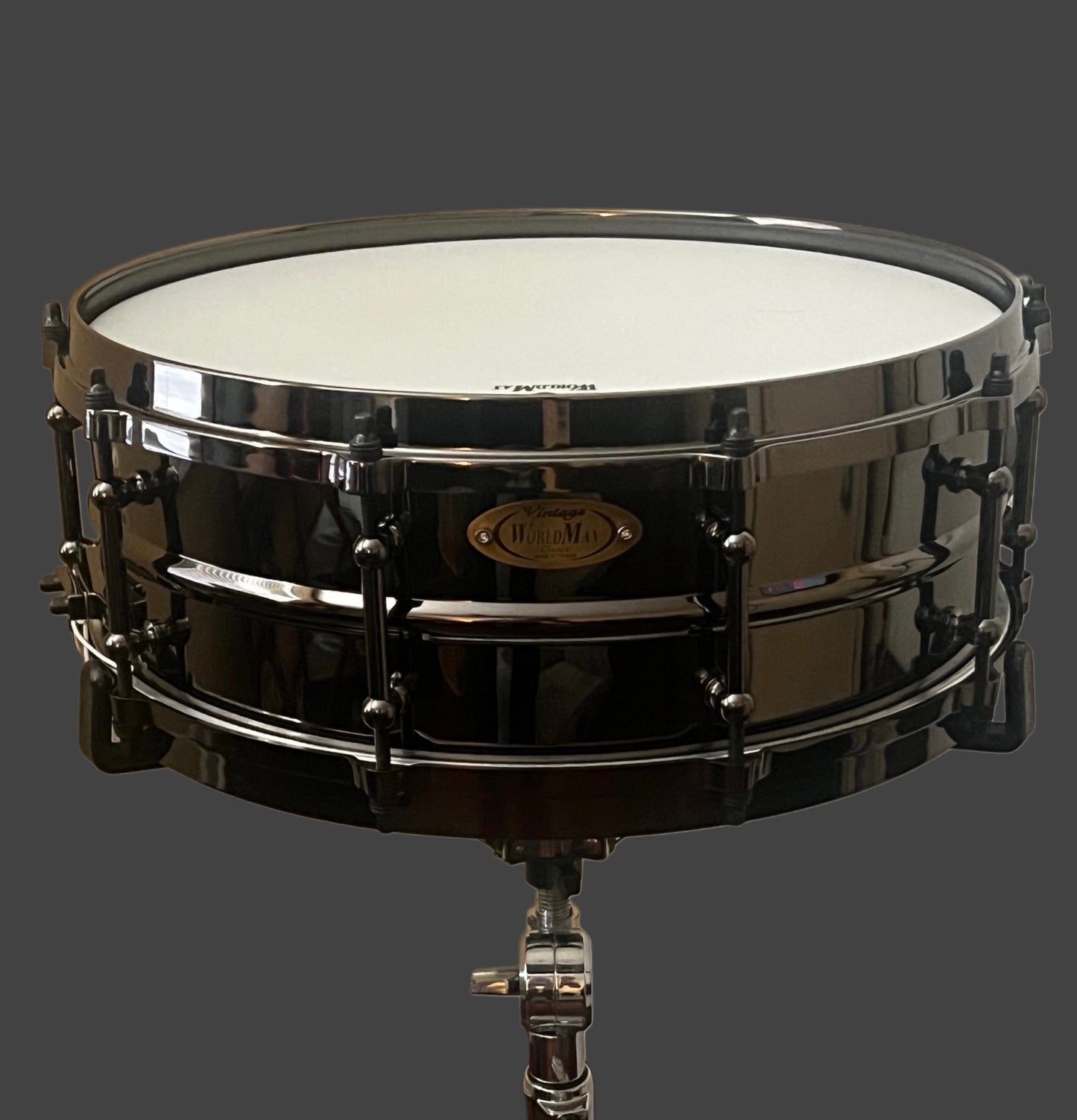 Black plated 14x5 brass snare