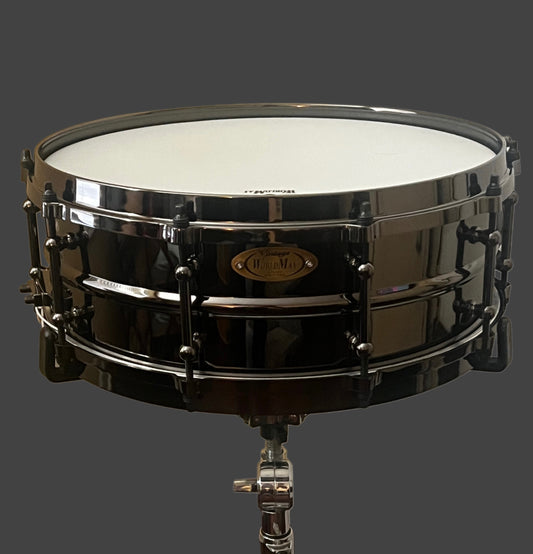 Black plated 14x5 brass snare